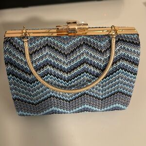 Blue Pattern Purse
